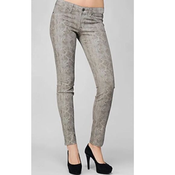 Rich & Skinny Python Print Legacy Jeans Snake Reptile Jean Pants Size 26 - Picture 1 of 11